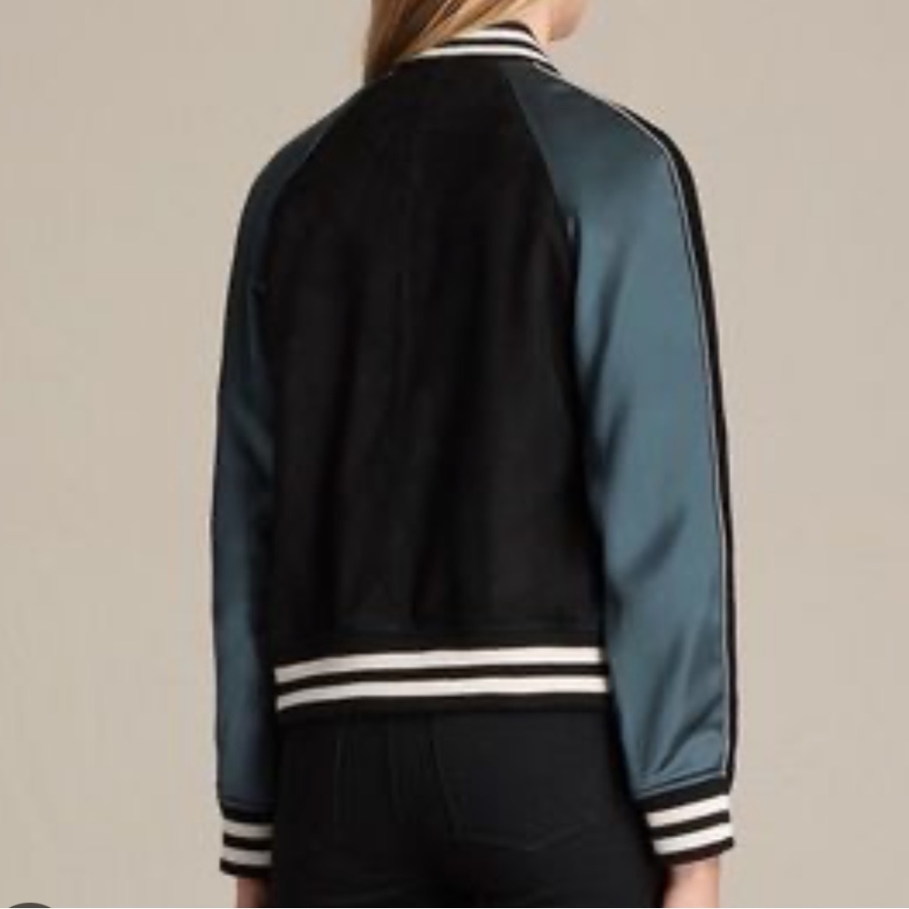 ⬇️AllSaints Women’s Epton Suede Bomber 🌺 - Picture 3 of 16